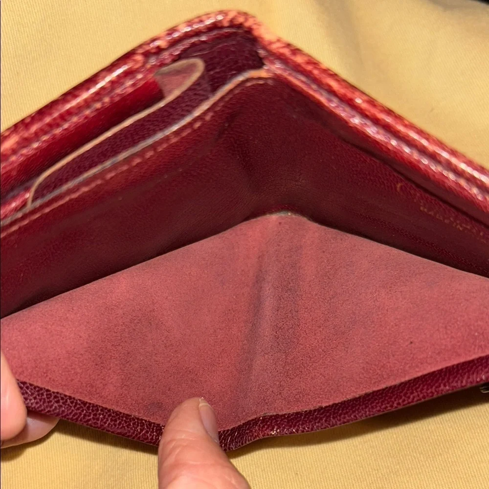 Rare! Christian Dior Red Vintage Trotter Wallet Elegant Compact Design - Picture 6 of 16